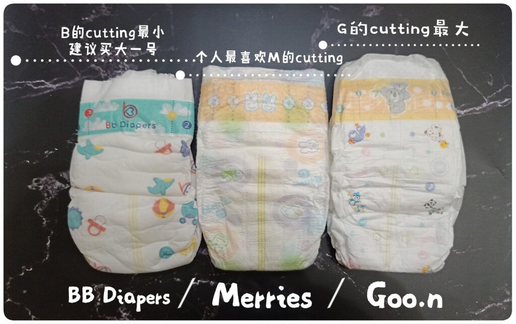 BB Diapers,Merries,Goon 尿片比较文 BB Diapers,Merries,Goon 尿片比较文